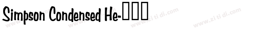 Simpson Condensed He字体转换